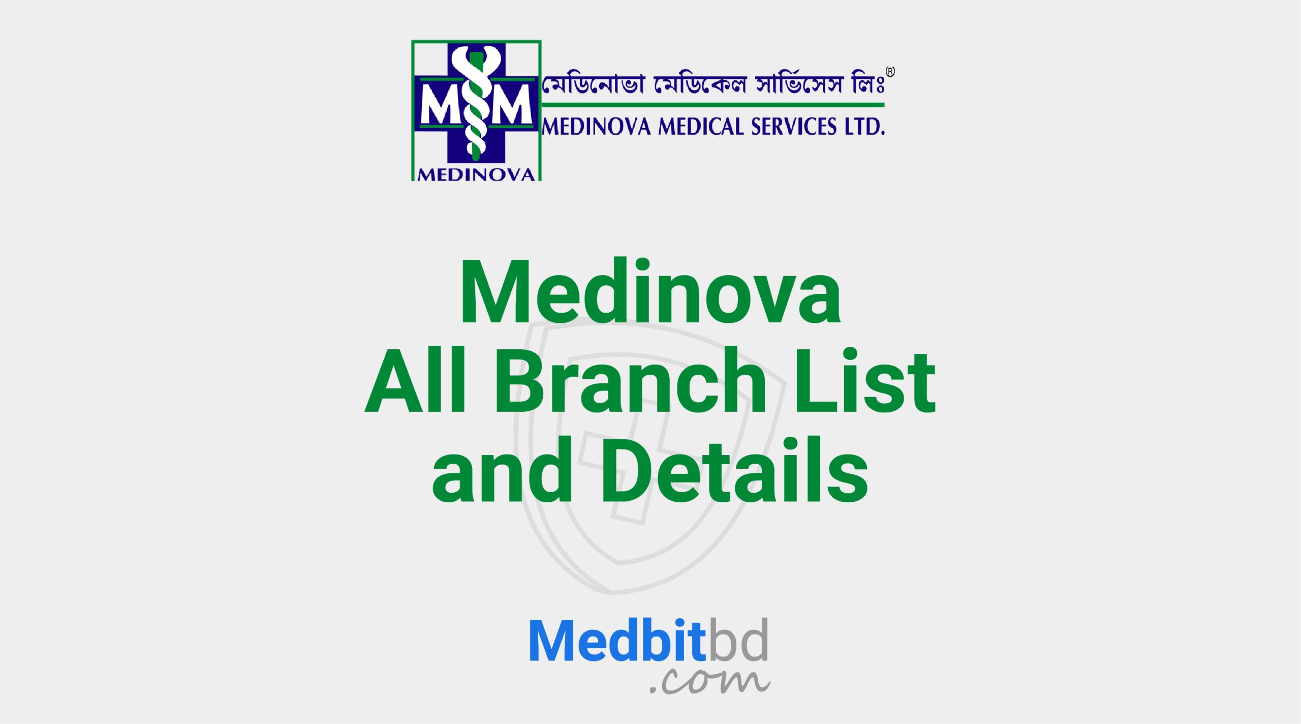 Medinova All Branch List and Details